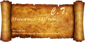 Chovanecz Tünde névjegykártya