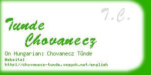 tunde chovanecz business card